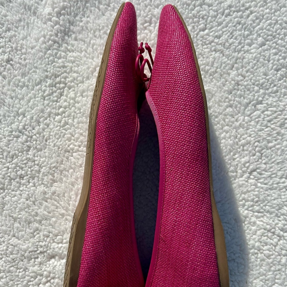 Birdies Pink Ballet Flats Bow Detail Size 9.5 - Picture 3 of 7